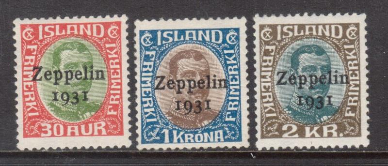 Iceland #C9 - #C11 Mint Never Hinged Set