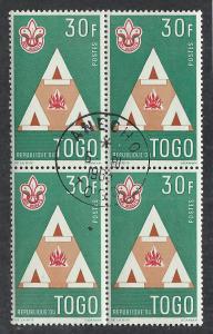 TOGO SC# 405 B/4 FVF/CTO 1961