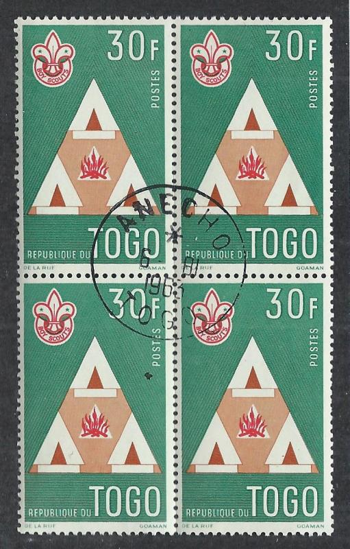 TOGO SC# 405 B/4 FVF/CTO 1961