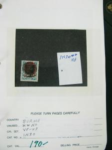 Burma Stamps Mint And Used Early Key Selection Catalogue $1,500