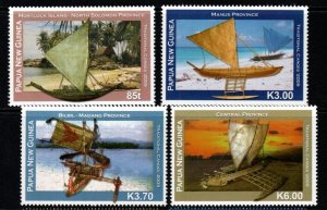 PAPUA NEW GUINEA SG1355/8 2009 TRADITIONAL CANOES MNH