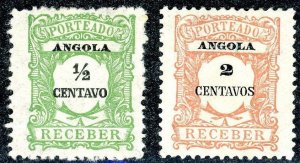 Angola, Scott #J21,23, Unused, hinged