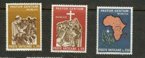 VATICAN 473-5 MNH VF POPE PAUL VI Visit to Uganda