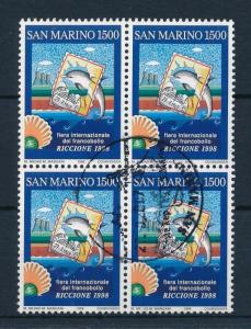 [48451] San Marino 1998 Marine life Dolphin Block of 4 Used