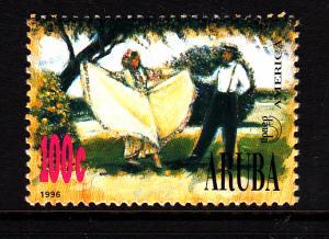 Aruba MNH Scott #136 100c Couple dancing - National Costumes