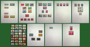 USA: Unused Airmail Examples - Ex-Old Time Collection - 9 Album Pages (75736)