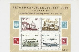 Norway 1980 Mixed Transport Mint Never Hinged Stamp Sheet ref R17755