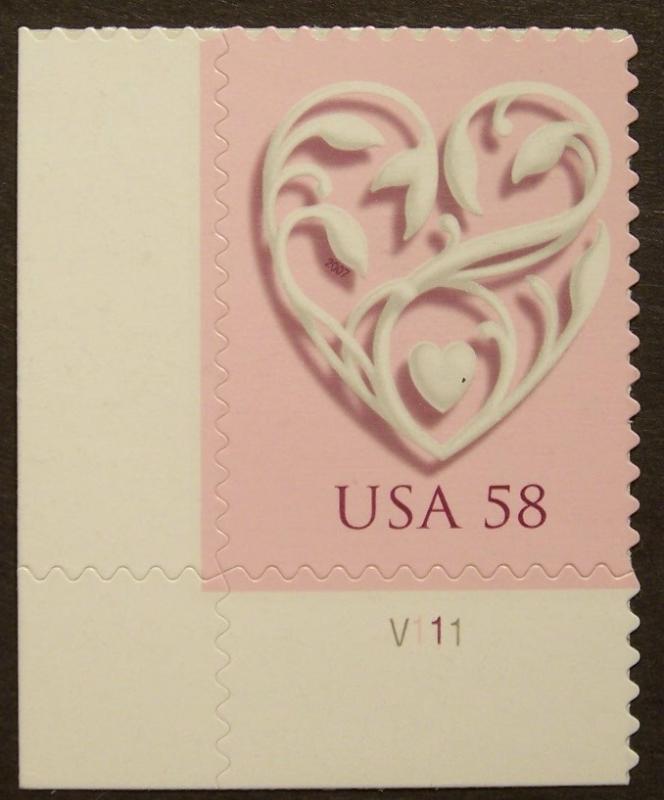 P#s 4152 MNH 58c Silver Heart, Love series 2007 - 4600a