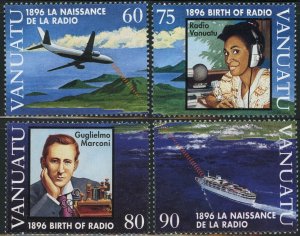 Vanuatu #680-683 Century of Radio Communication Postage Stamps 1996 Mint LH