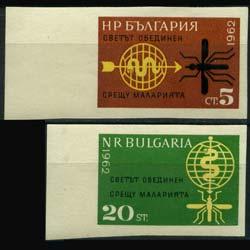 BULGARIA 1962 - Scott# 1218-19 WHO Imperf. Set of 2 NH
