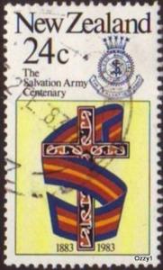 New Zealand 1983 Sc#771, SG#1303 24c Salvation Army Centenary USED.