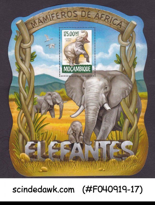 MOZAMBIQUE - 2015 ELEPHANTS / WILD ANIMALS - MIN/SHT MNH