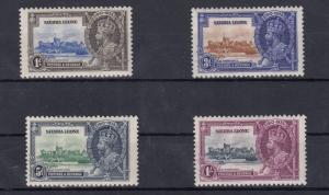 Sierra Leone KGV 1937 Silver Jubilee Set SG181/184 Mint MH X8762