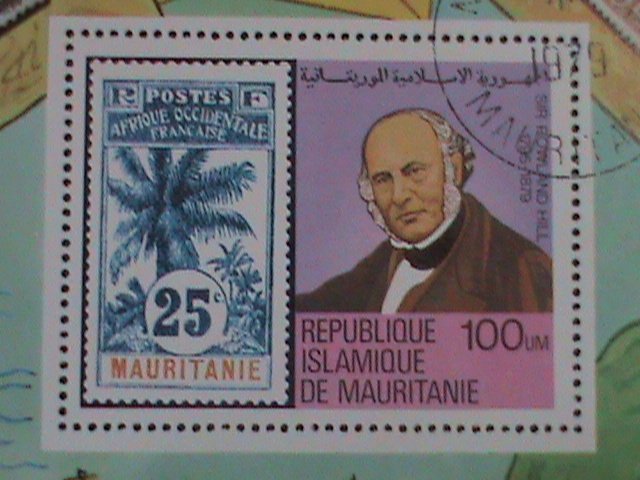 MAURITANIA-1979-SH105-SIR ROWLAND HILL CTO S/S VF LAST ONE-HARD TO FIND