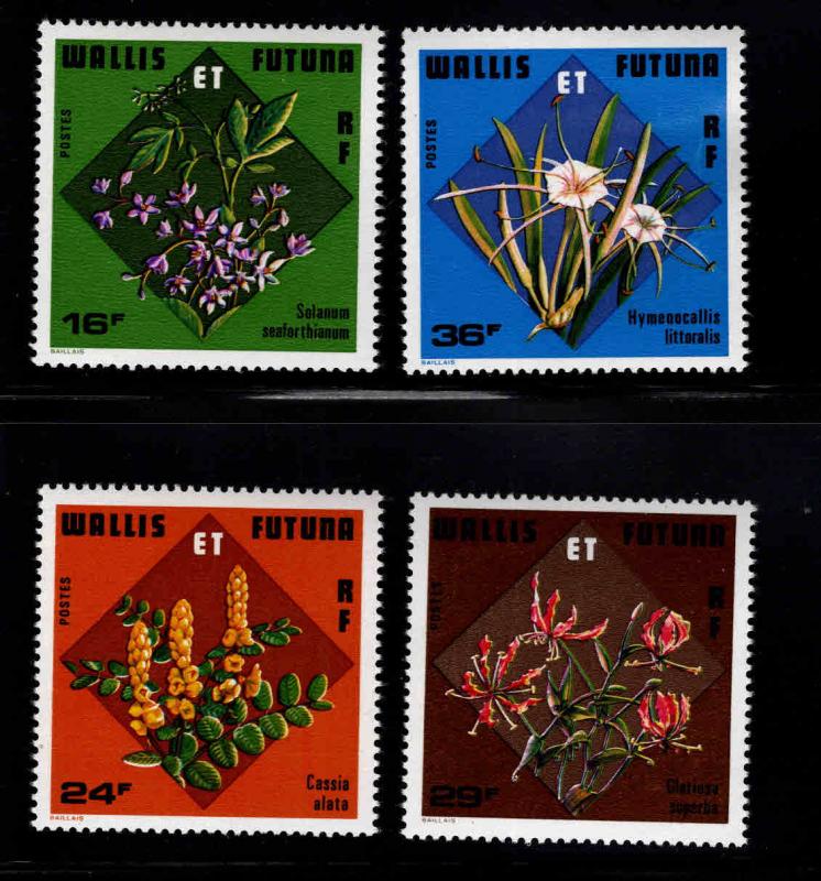 Wallis and Futuna Islands Scott 210-213 MNH** Flower set