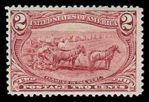 PCBstamps  US # 286 2c Farming in the West, MH, (4)