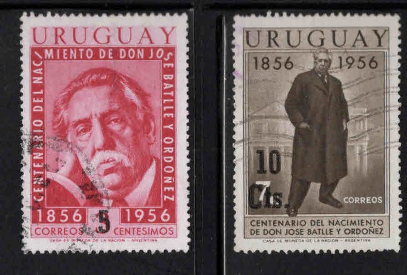 Uruguay Scott 626-627 Used surcharged stamp set