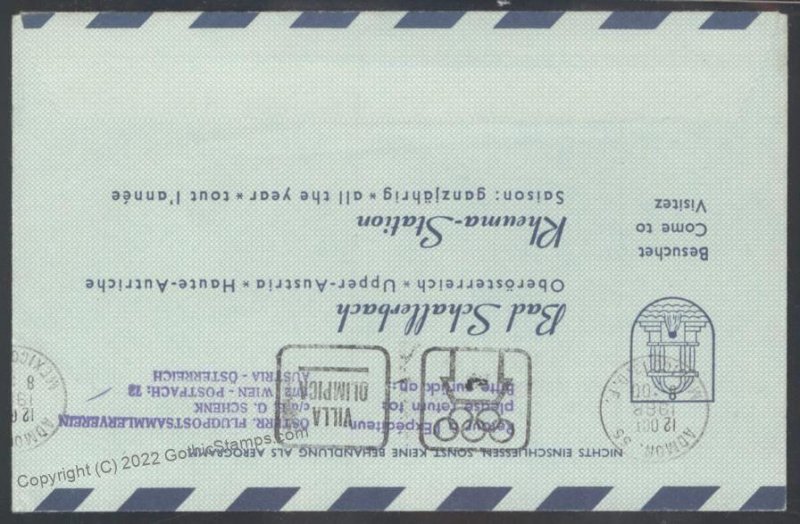 Austria 1968 Airmail Aerogram Cover Vienan Mexico G108055