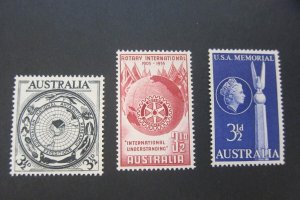 Australia 1954 Sc 276,278,280 set MNH