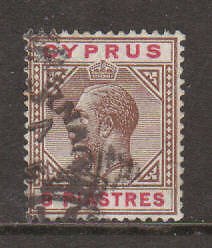 Cyprus Sc 68 used 1912 9pi KGV, F-VF