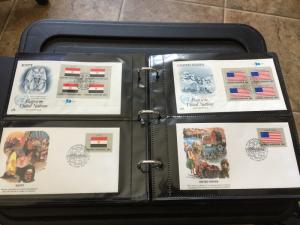 United Nations Flag Stamps 240 First Day Covers, 1980-1989 in 2 Supersafe albums