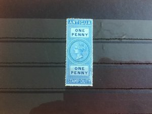 Antigua 1870 BF12 Used One Penny  Stamp Duty Stamp R39501