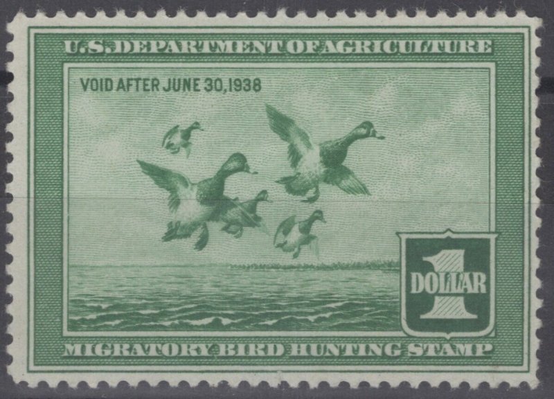 ZAYIX - 1937 US RW4 MH Federal Hunting Permit Duck Stamp 112222-S42