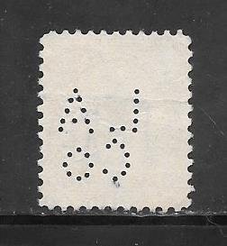 #718 Used Single Perfin (my5)