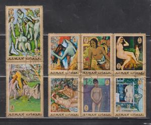 Ajman Nude Paintings On Stamps - Nice Lot
