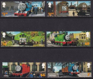 Sc# 2908 / 2913 Great Britain 2011 GB Thomas the Tank full MNH set CV $13.30