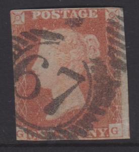 Great Britain 1841 QV 1d Red Brown Sc#3 Imperf Used GG