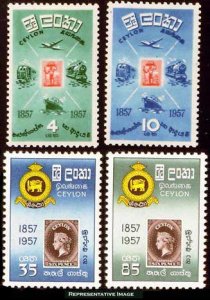Ceylon Scott 334-337 Mint never hinged.