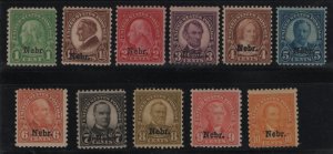 669 - 679 set F-VF OG mint previously hinged nice color cv $ 265 ! see pic !