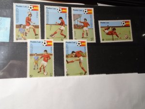 Laos  # 337-42  MNH  Football