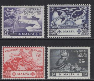 WC1_35098 BRITISH COL.:MALTA. 1949 75th UPU ANNIV. set. Sc.225-228. MLH