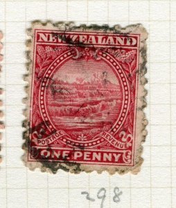 NEW ZEALAND;    1900-1 Wmk. Perf 11 pictorial issue used 1d.  Shade