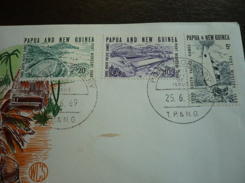 Postal History - Papua New Guinea - Scott# 284-286 - First Day Cover