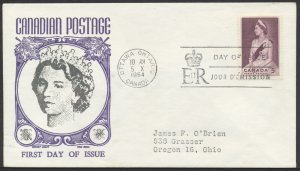 1964 #433 Royal Visit FDC Cachet Craft/Ken Boll Cachet Ottawa