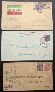 EDW1949SELL : MEXICO Collect of 6 covers & 4 Post cards, some interesting usages