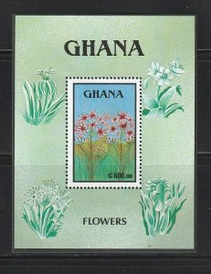 Ghana 1290 Souvenir Sheet MNH Flowers