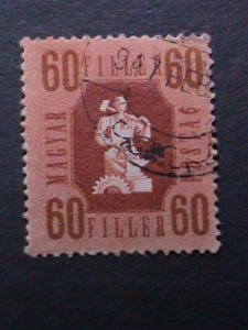 ​HUNGARY-1946 OVER 76 YEARS-VERY OLD- INDUSTRY & AGRICULTURE USE STAMPS VF