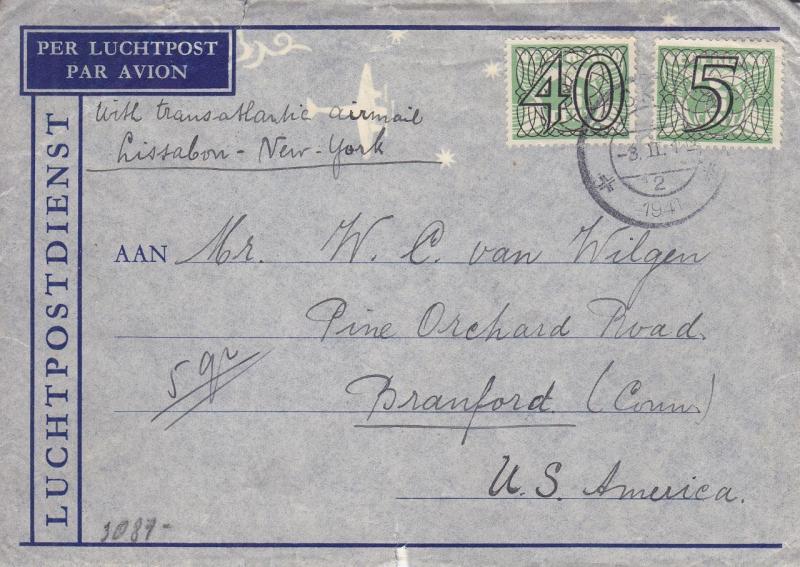 Boskoop, Holland to Branford, CT, 1941, See Remark (C1471)
