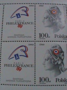 POLAND 1989- SC#2908a  PHILEXFRANCE'89 STAMP SHOW MNH S/S SHEET- VERY FINE