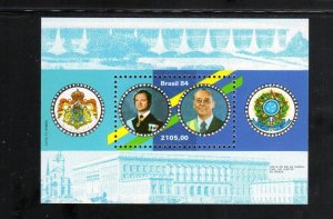 BRAZIL #1904 1984 VISIT OF KING CARL XVI OF SWEDEN MINT VF NH O.G S/S bb