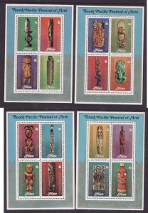 Niue-Sc#268e-h- id5-four unused NH sheets-Festival of Arts-1980-0-