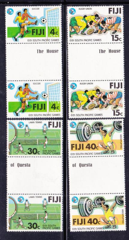 Fiji 405-8 MNH 1979 6th South Pacfic Games Gut. Pairs