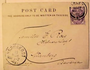 GREAT BRITAIN COURT SIZE POSTAL CARD 1900 ICKLEY