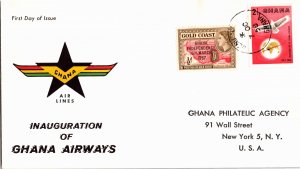 Ghana, Aviation, Birds, Worldwide First Day Cover