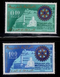 Morocco Scott 193-194  MNH** Rotary Intl. stamp set