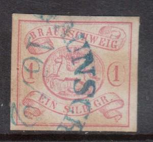 Brunswick #1 XF Used With Expert Handstamp
